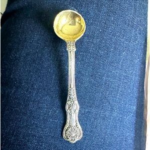 Tiffany and co salt spoon vintage sterling silver filigree